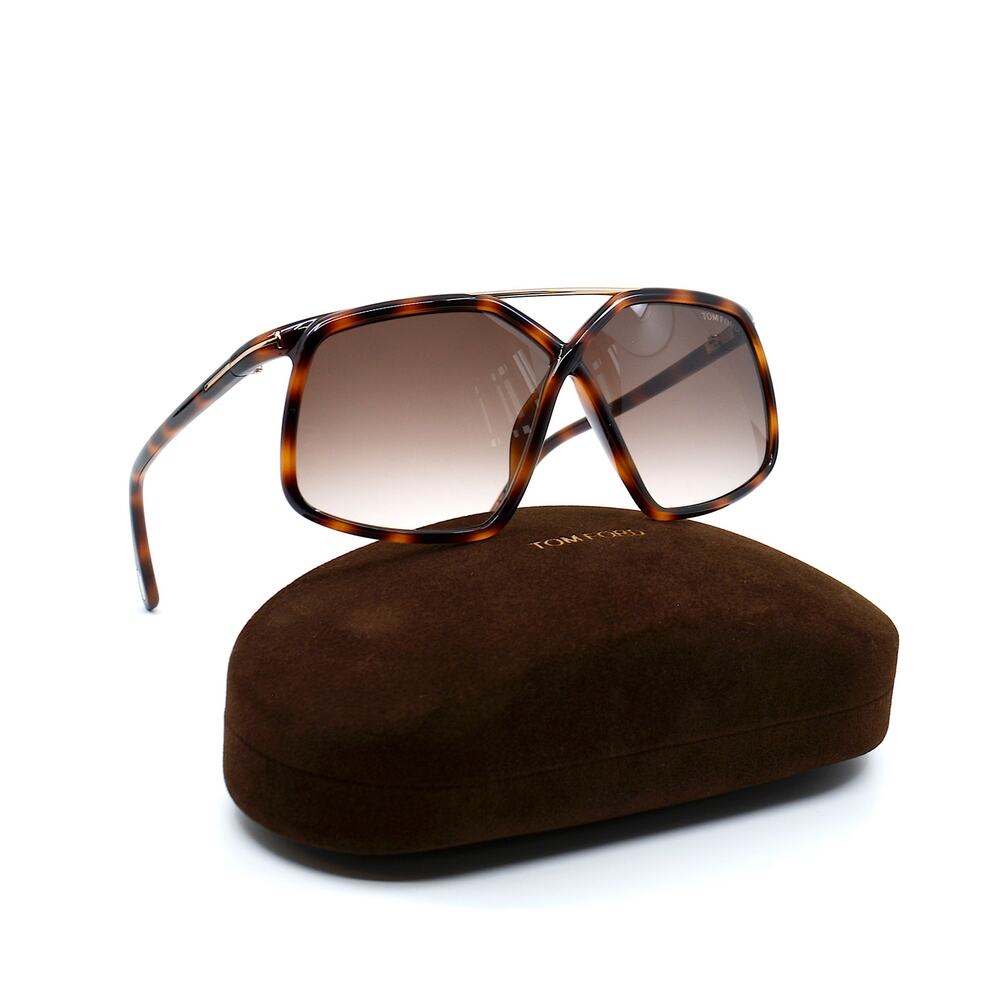 TOM FORD MERYL TF1038/S 52F HAVANA BROWN AUTHENTIC SUNGLASSES - Picture 6 of 15